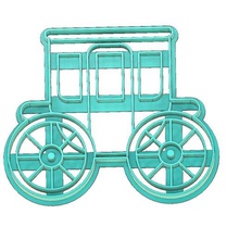 carriage cookie cutter princess fondant tool 3d print model - Mito3D
