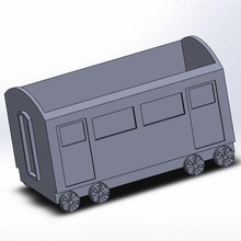 carrozza treno pianta pentola fiore outdoor_garden 3d print model - Mito3D