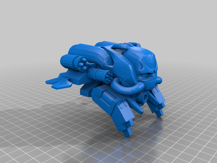carrier mini-figure collectible cyborg ground zero guardian model quake 2 quakecon strogg toy creatures 3d print model - Mito3D