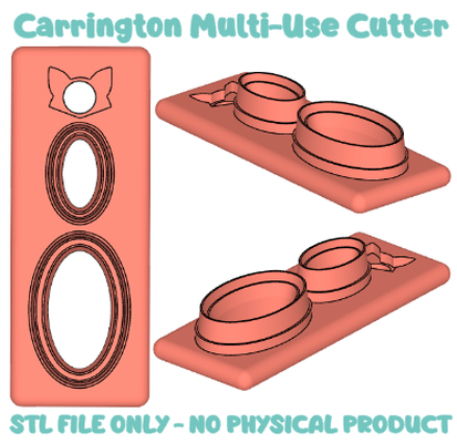 carrington stl file art pudgyartbandit clay cutter polymer tool earring unique sharp handmade abstract 3d print model - Mito3D