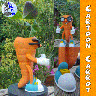 carota cartone animato pentola copertina guaina mini umorismo vaso fioriere fiorierexculti 3d print model - Mito3D
