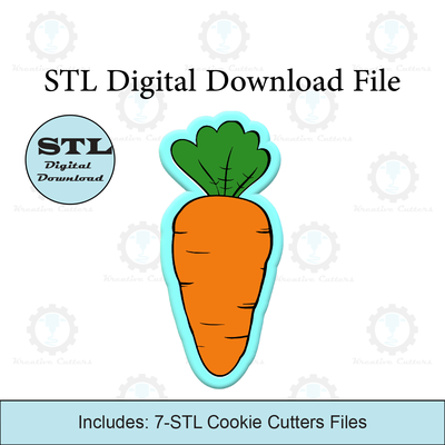 carrot cookie cutter stl file easter cutters 3d print model - Mito3D