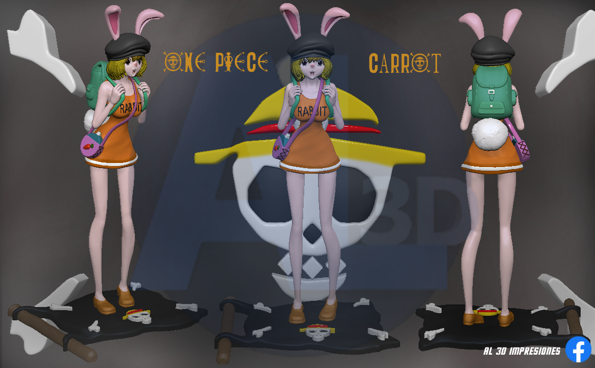 carotte lapin biche vison bêtes guerriers 3D print model - Mito3D