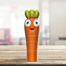 carota matita cap 3d stampa penna carote verdure verdura cibo divertimento carina cartone animato copertina guaina live3dprintspt disegno disegnare schizzo protettore proteggere 3d print model - Mito3D