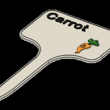 Karotten-Schilder Beschriftungen Garten gadget Etikette jardin carotte die Karotte label sign 3d print model - Mito3D