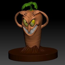 cenouras jogo cuphead a arte criaturas brinquedo figura cenoura 3d print model - Mito3D