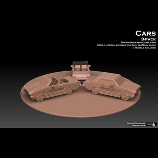 Autos 3 Pack 3d print model - Mito3D