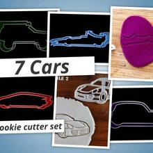cars cookie cutter set home car lamborghini rover fondant f1 3d print model - Mito3D