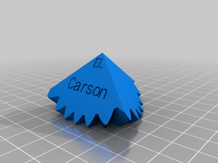 carson emunson personalizado interativo arte 3d print model - Mito3D