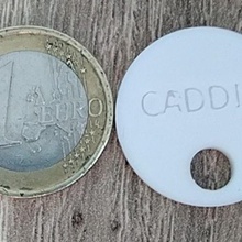 carrello token gadget moschettone 1 di euro della spesa caddy 3d print model - Mito3D