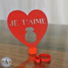 Karte bague st valentin coeur amour Liebe Liebhaber Scherz Französisch 3d print model - Mito3D