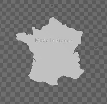 carte france art 3d print model - Mito3D