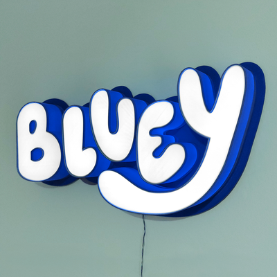 cartel luminoso de bluey bingo chilli bandit led niños decoraci n pared poster deco arte 3d print model - Mito3D