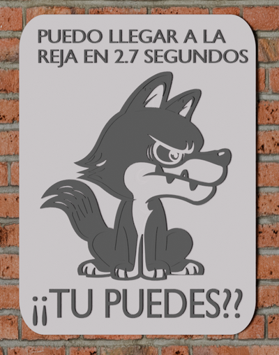 cartel perro aviso casa stl cachorros original engraçado projeto exclusivo humor impresi n 3d decoraci hogar qualidade detergente f cílio versos visitantes regalo 3d print model - Mito3D