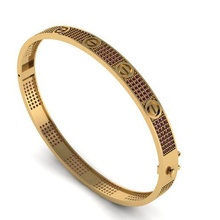 charretier bracelet 2 or bijoux argent diamant bijou 3d print model - Mito3D