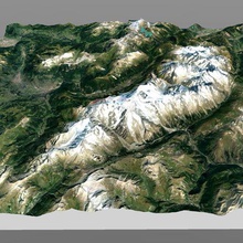 cartografia la vostra escursione di soccorso vari montagne 3d print model - Mito3D