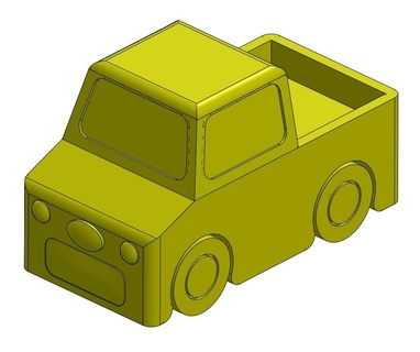 dessin animé voiture jouet 3d print model - Mito3D