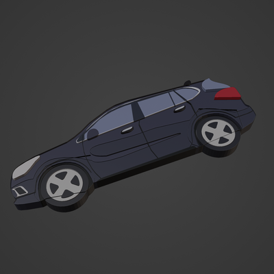 dessin animé voiture impression voitures loisir américain auto automobile esquive chargeur hellcat sport musclée muscle d'impression plastique 3d print model - Mito3D
