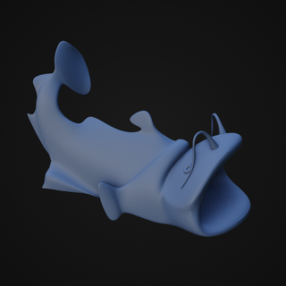 cartone animato pesce gatto scultura mare creatura oceano animale giocattolo 3d print model - Mito3D