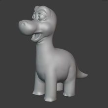 cartoon dinosaur dino brontosaur jurassic 3d print model - Mito3D