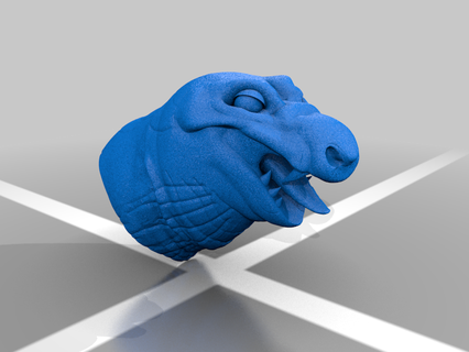 desenho animado Dragão cabeça arte escultura esculturas 3d print model - Mito3D
