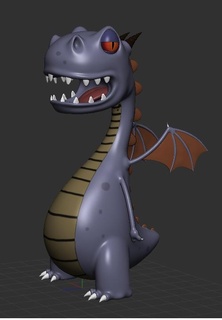 desenho animado Dragão personagem 3d print model - Mito3D