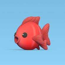 dessin animé poisson art mignonne sculpture animal jouet miniatures décoratif jouer aquarium l'eau 3d print model - Mito3D