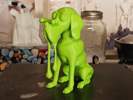 desenho animado ótimo dinamarquês arte liquidificador 3d osso canino cão babar fdm filamento amigo pla escultura 3d print model - Mito3D