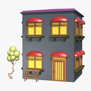 cartone animato Casa 3d print model - Mito3D