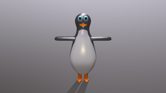 Karikatur Pinguin 3d print model - Mito3D