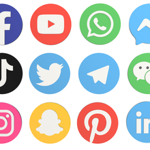 dessin animé social médias logo pack Jeu vidéo animation rendre réseau instagram Twitter Facebook Youtube lié wechat Messager 3d print model - Mito3D
