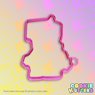 cartoon square robot cookie cutter mold silhouette kutters kitchen food recipe cookies 3d print contour 3d print model - Mito3D