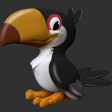 cartoon tucano vari cartone animato bird animale 3d print model - Mito3D