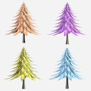 dessin animé arbres 3d print model - Mito3D