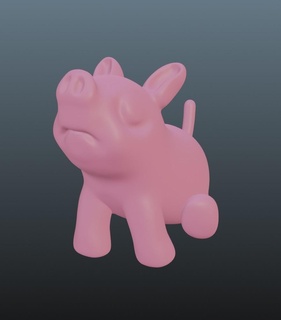 cartoonish maiale maialino carina animale animali adorabile giocattolo 3d print model - Mito3D