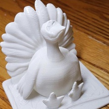 cartoon-ish turkey game animal bird sitting thanksgiving decor dinner animals 3d print model - Mito3D
