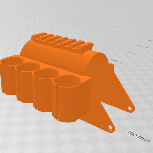 cartucho caso bainha picatinny trilho m870 3D print model - Mito3D