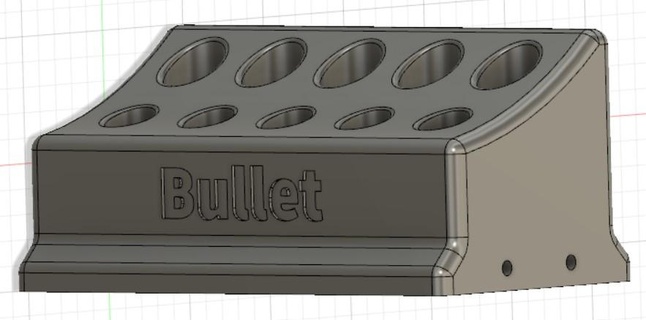 cartridge holder shooting range hunters cartridges bullet 12 5mm hunting accessories 3d print model - Mito3D