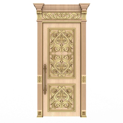 esculpido porta clássico 01002 madeira coleção ouro branco arquitetura interior lidar botão realista cnc stl obj fbx 3dsmax rinoceronte freecad 3d print model - Mito3D