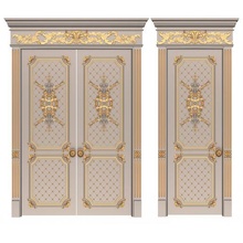 carved door classic 05 architecture baroque decor cnc visualization interior design 3decart wood 3d 3dmodel stl entry 3d print model - Mito3D