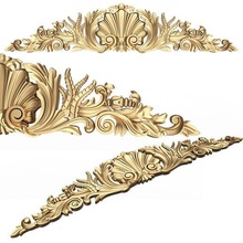carved plaster molding decoration 017 decor scroll ornament classical baroque classic wood 3dmodel cnc ornamental wooden carving element medallion leaves cornice onlay 3d print model - Mito3D