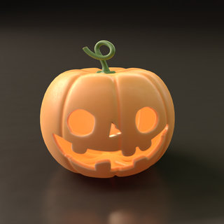 carved pumpkin halloween spooky toy 3d print model - Mito3D