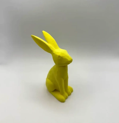 carved rabbit art bunny animal decor art sculpture easy home easter 3dscan simple decoratoin einstar bunnie 3d print model - Mito3D