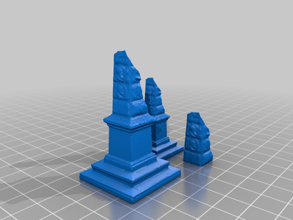 oyulmuş taş sütun Sanat modeller 3d print model - Mito3D