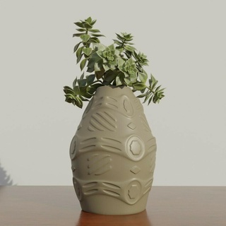carved vase design 3d print model - Mito3D