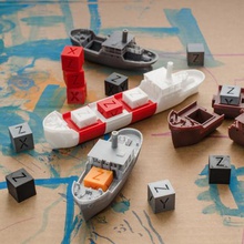 cas modulare xyz-cube cargo-Schiff Spiel Bad baththub Boot Kinder float Sie schweben plug transport Wasser xyz-Würfel 3d print model - Mito3D