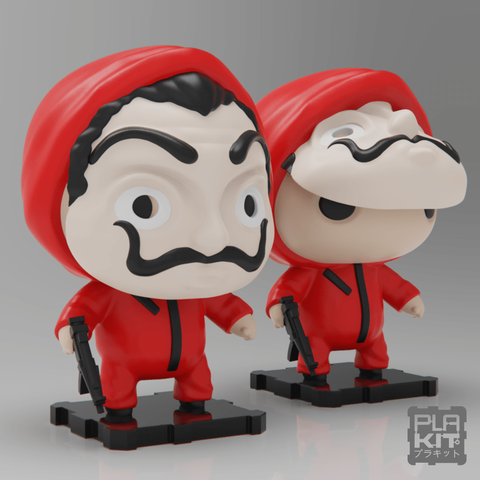 casa papel money heist netflix series game collectible collection miniature figurine action figure toys toymaker purakito plakit2 movie tv show streaming 3D print model - Mito3D