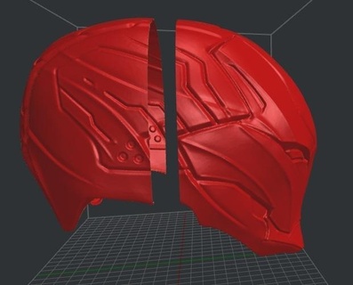 casco oscuro cyborg casco 3d print model - Mito3D
