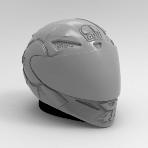 casco Gotico Valentino rossi vr46 motogp valentinorossi 46 yamaha 3D print model - Mito3D