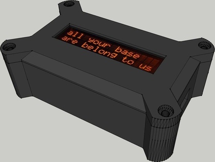 case 2x16 lcd - spectrum analyzer audio 3d print model - Mito3D